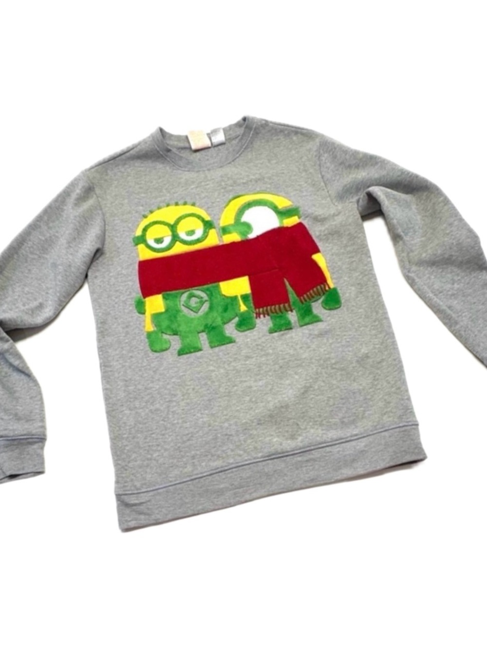 Universal Studios Minions Holiday Ugly Christmas Sweater Grey Small